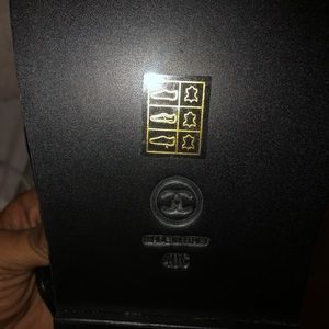 Chanel Black Dad Leather/Cc Logo Mules Slide Teva Sandal (BRAND NEW) NEVER WORN